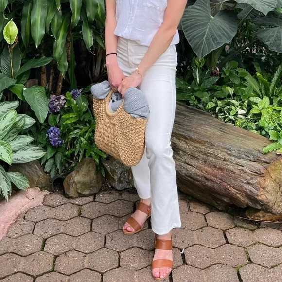 Zara Fitted Ankle Length Mini Flare Trouser  | Size S White - Picture 2 of 6